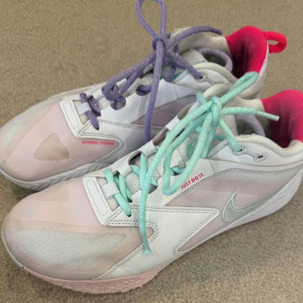 Nike Women's White and Pink Athletic Shoes